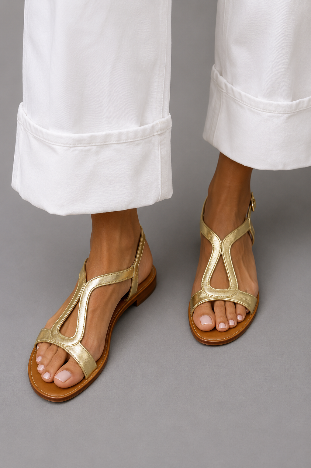 Antalia - Sandalias Casuales Planas Destalonadas para Verano