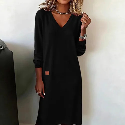 Lucey | Vestido midi cómodo con escote en V